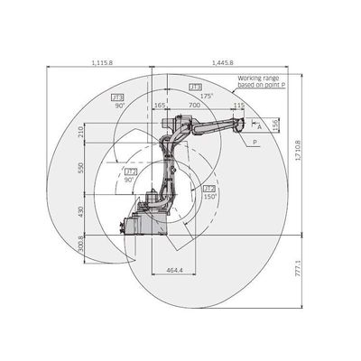 Brazo del robot de soldadura por arco 6 Eje BA006N para la automatización de soldadura por arco CNC como robot de soldadura