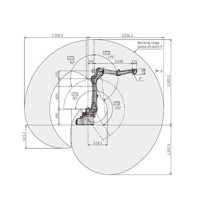 Otros soldadores del arco con el brazo de soldadura robótico 6 AXIS de BA006L para la soldadura al arco