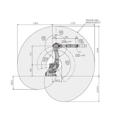 Brazo de soldadura de robot 6 Eje RA020N con posicionador de soldadura CNGBS como otro equipo de soldadura