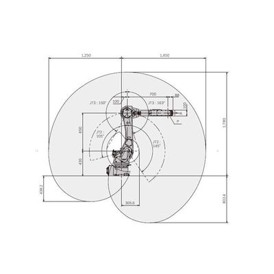Kawasaki RS010N 6 Ejes brazo robótico con posicionador de soldadura CNGBS para el robot de soldadura