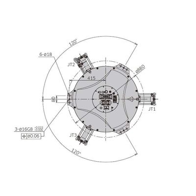Carga útil robótica 3kg de la asamblea YF003N del brazo para el robot del delta de AXIS del robot de montaje 4