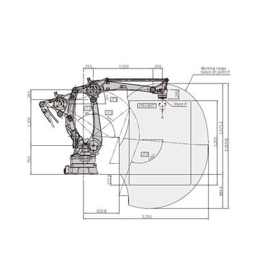 Robótico paletizador CP180L 4 Ejes Brazo robótico para la automatización de paletización como robot paletizador