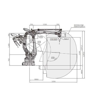 Brazo robótico industrial 4 AXIS CP500L de Cobot para empaletar como robot industrial