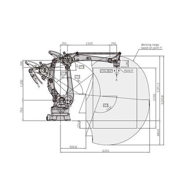Carga útil robótica 700kg del manipulante CP700L del brazo para empaletar los robots industriales
