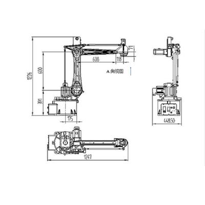 Brazo robótico industrial 4 AXIS SF8-K1492 que empalieta manejando los robots industriales