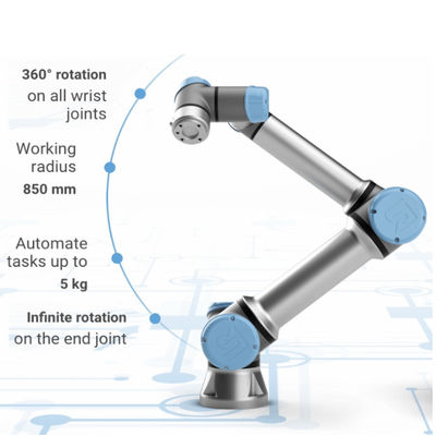 Maquinaria de AXIS UR5e del brazo 6 del universal del robot industrial y equipo robóticos de la industria con la selección del agarrador y la máquina del lugar