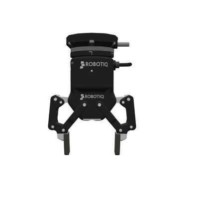 Utilice el trabajo amistoso del agarrador de Robotiq 2F-85 con el robot de Cobot como agarrador del robot para la selección y el lugar como manipulante