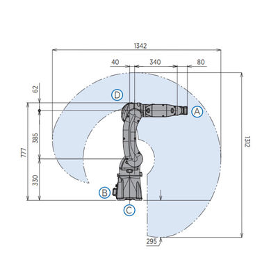 Máquina del palletizer del eje del brazo 6 del robot del robot industrial MOTOMAN-GP7 con el palletizer del robot de las plataformas