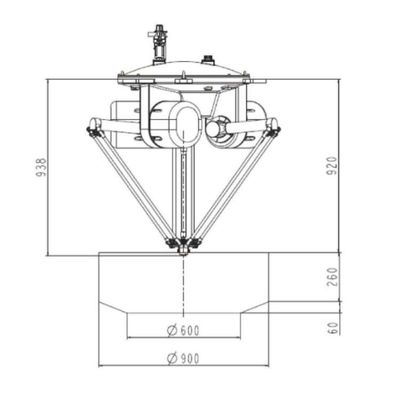 Robot de clasificación China QJRB3-1A con brazo robótico de clasificación 4 ejes para manejo CNC como robot delta