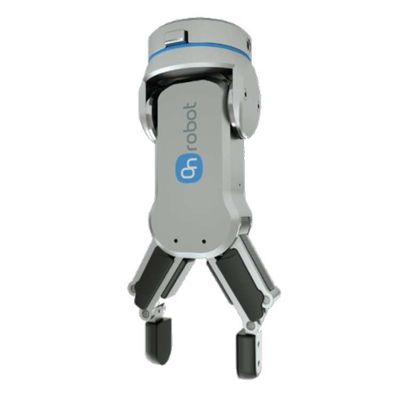 Robótico colaborativo combinado con el agarre de brazo robótico RG2 para manejar el CNC como agarre robótico
