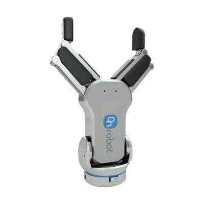 Brazo robótico colaborativo con el finger flexible RG6 del agarrador 2 como agarrador del robot
