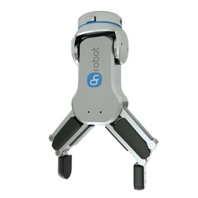 Brazo robótico colaborativo con el finger flexible RG6 del agarrador 2 como agarrador del robot