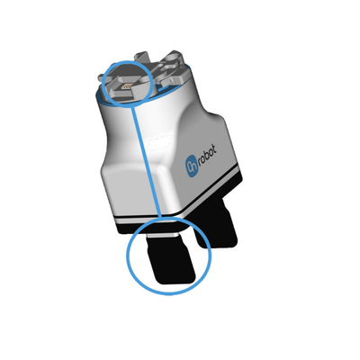 Agarrador paralelo 2FG7 con la carga útil 11KG usada con el brazo robótico de Cobot para la máquina de la selección y del lugar