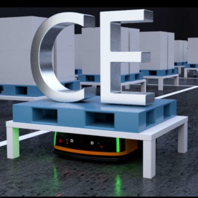 Robot AGV móvil Q2L-300A con robot cobot CNGBS para manejo automatizado de materiales como AGV