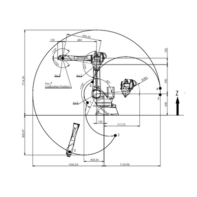 Alto manipulante Racer-7-1.4 del alcance con el alcance de 1436M M como robot industrial de 6 AXIS para la soldadora de ZARC