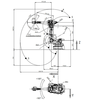 Manipulante NJ-60-2.2 con la carga útil 60KG como brazo del robot de 6 AXIS para el equipo de manipulación de materiales