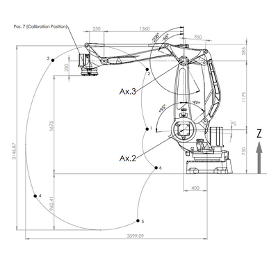 Brazo del robot de la carga útil de COMAU PAL-260-3.1 260KG para dirigir y empaletar