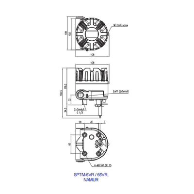 Piezas neumáticas elegantes del transmisor de posición de los accesorios de la válvula de control SPTM-V6