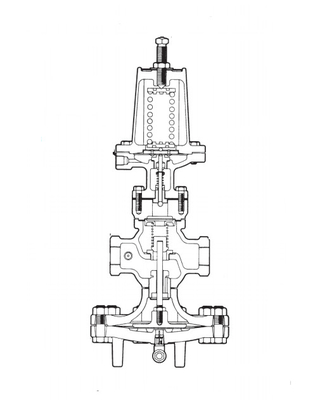 Piloto Operated Pressure Regulator 25P 4&quot; del arrabio