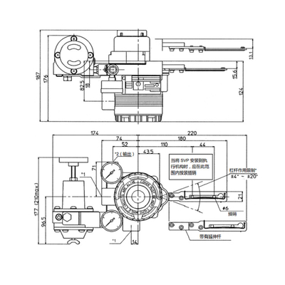 Posicionador elegante AVP300 de la válvula de control neumático con Fisher Valve