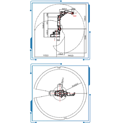 Brazo chino del robot de AXIS de la soldadura de Mig 6 con Ehave CM350AR GBSCN