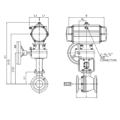 actuador de la válvula de control neumático 310K 6300RC para controlar el gas líquido