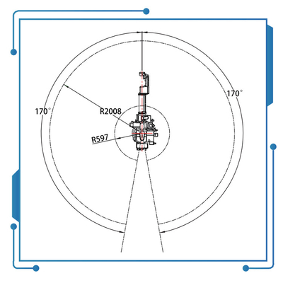 6 robot GBS6-C2080 de la soldadura al arco del chino GBS de AXIS con la soldadora de Ehave CM350AR